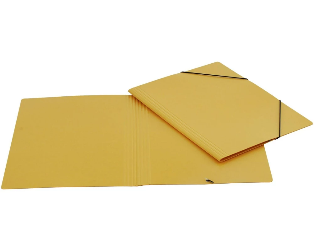 EROLA Gummibandmappe A4 Pressspan Gelb