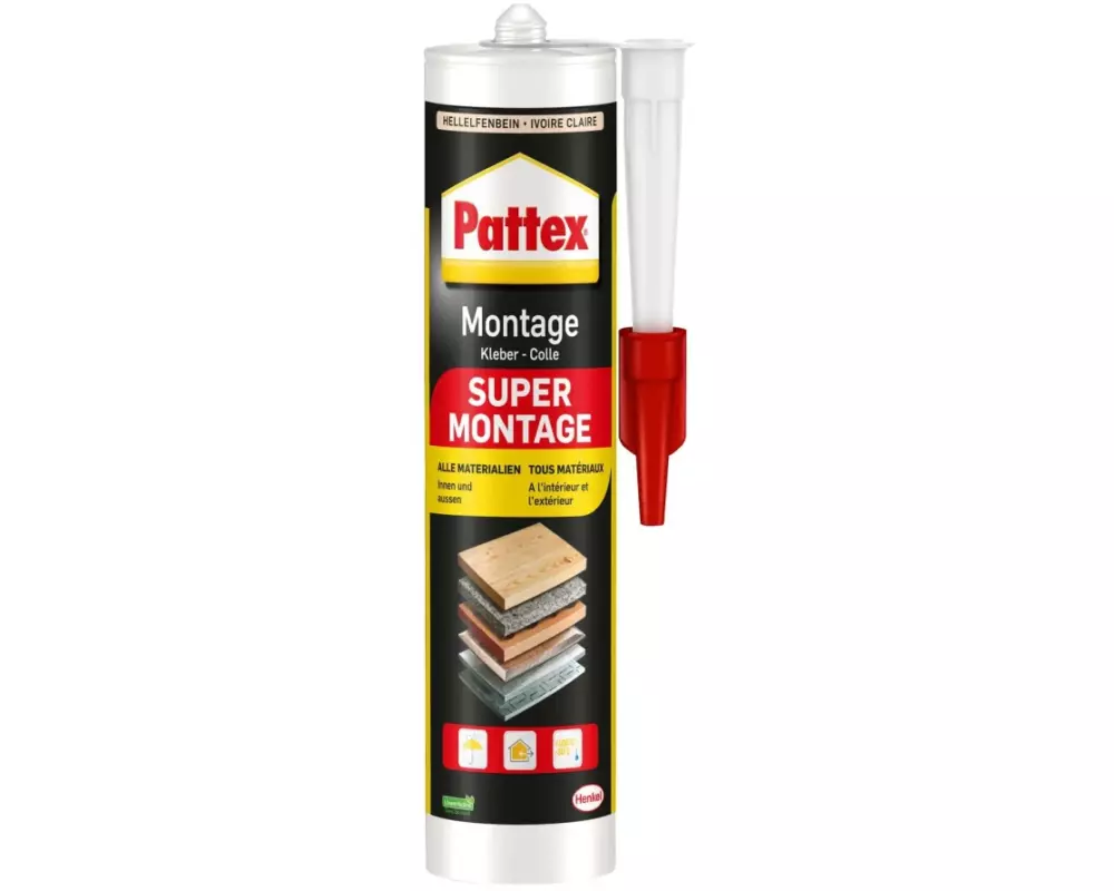 Pattex Montagekleber Supermontage 410 g, Beige