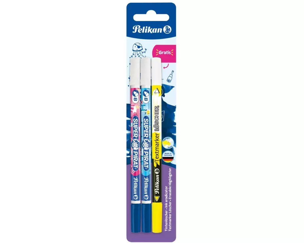 Pelikan Tintenlöscher Super Pirat inkl. Textmarkerlöscher
