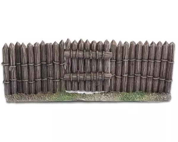 Tabletop Art Gelände Holzpalisade zerstört 28 mm 4 Teile