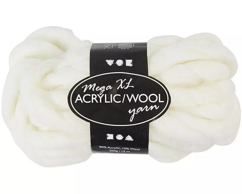 Creativ Company Wolle Acryl XL 15 m Crème