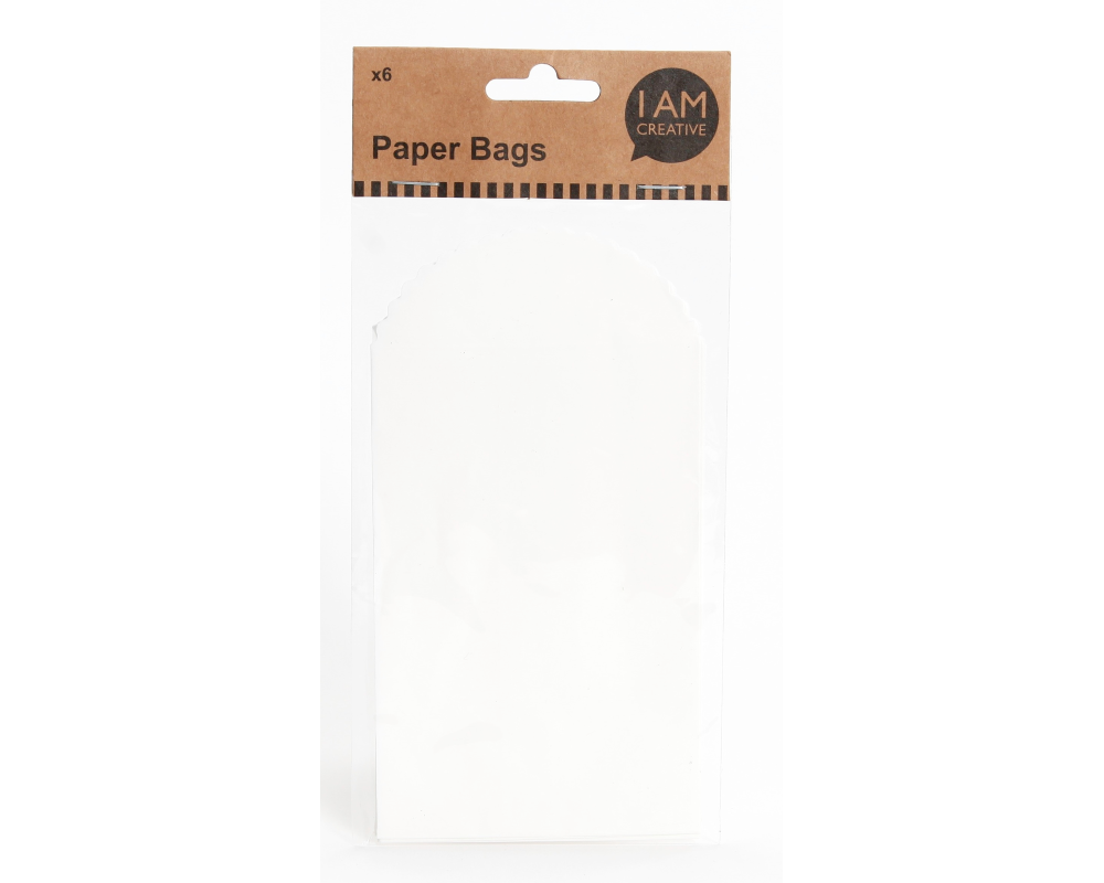 I AM CREATIVE Papiertüten, weiss 4087.24 6 Stück 13.5x8.7cm