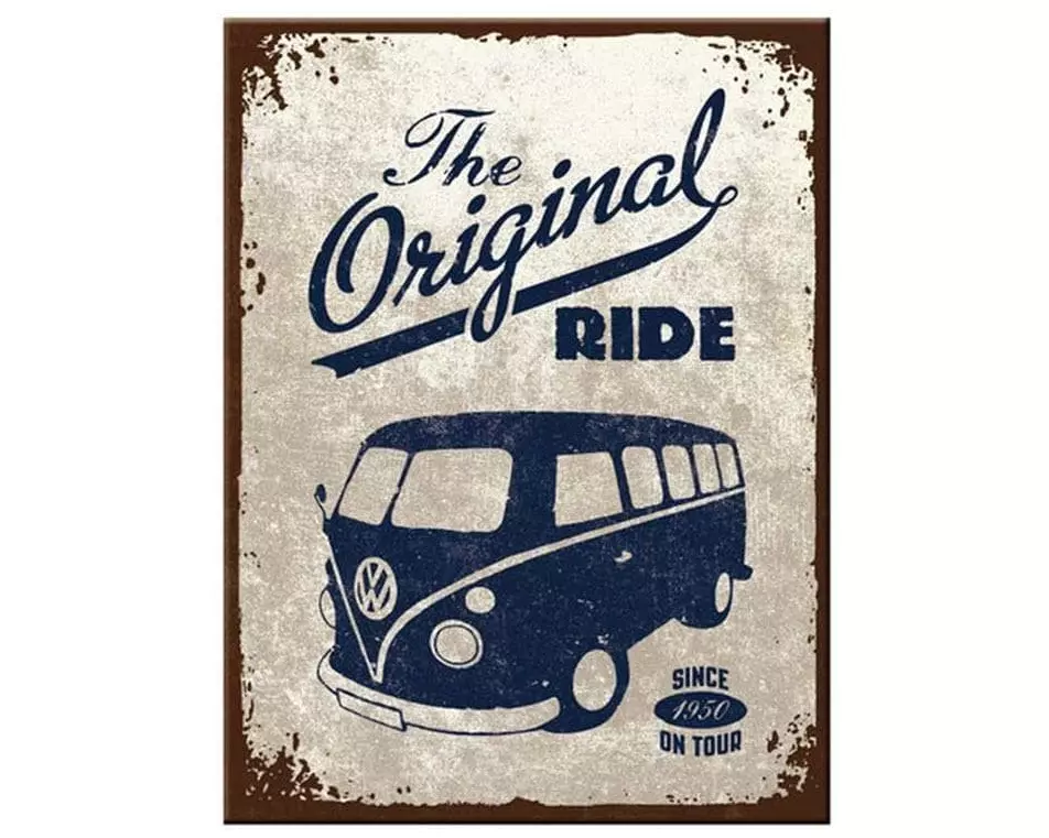 Nostalgic Art Haftmagnet VW Bulli 1 Stück, Schwarz/Weiss