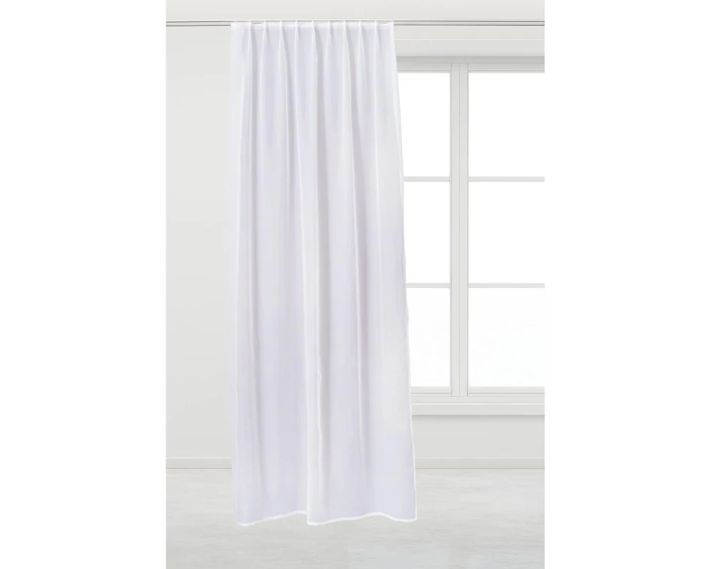 Casa Leon Tagvorhang Voile 150 cm x 290 cm, Weiss