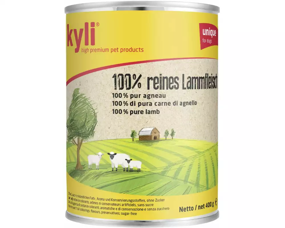 kyli Nassfutter 100% Lammfleisch, 6 x 800 g