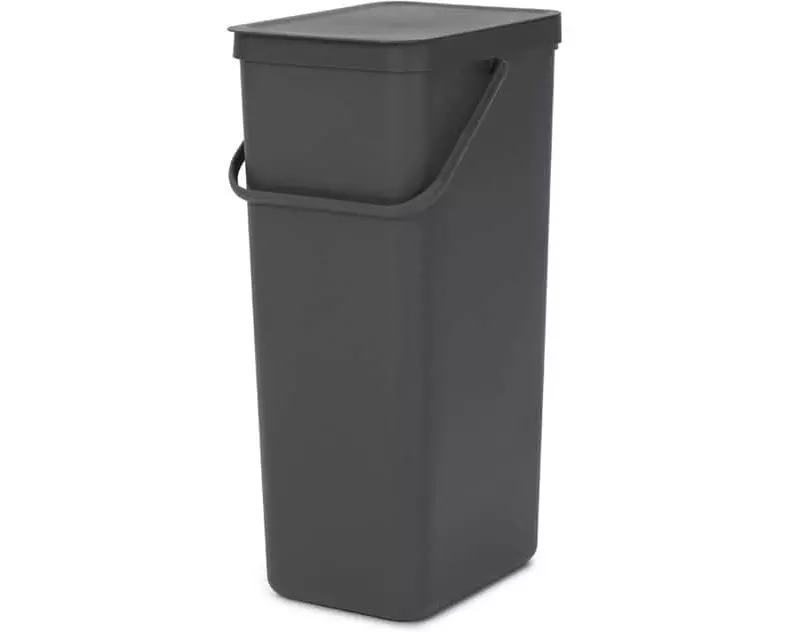 Brabantia Recyclingbehälter Sort & Go 40 l, Dunkelgrau