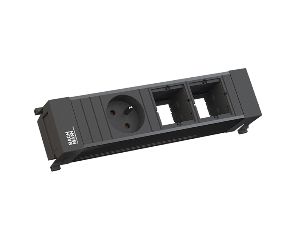BACHMANN POWER FRAME 1xUTE 2xCM Kunststoffprofil schwarz