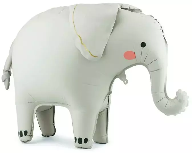 Partydeco PartyDeco Stehender Folienballon Elefant Mehrfarbig/Grau