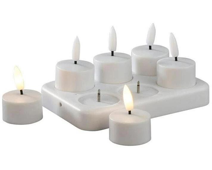 Konstsmide LED-Teelichter 6er-Set mit Lithium-Ionen Akku