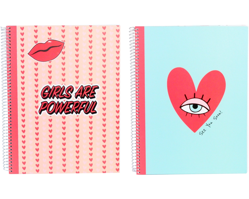 ANCOR Spiralbuch A4 Girl Power 112986 lines 90g 80 Bl.