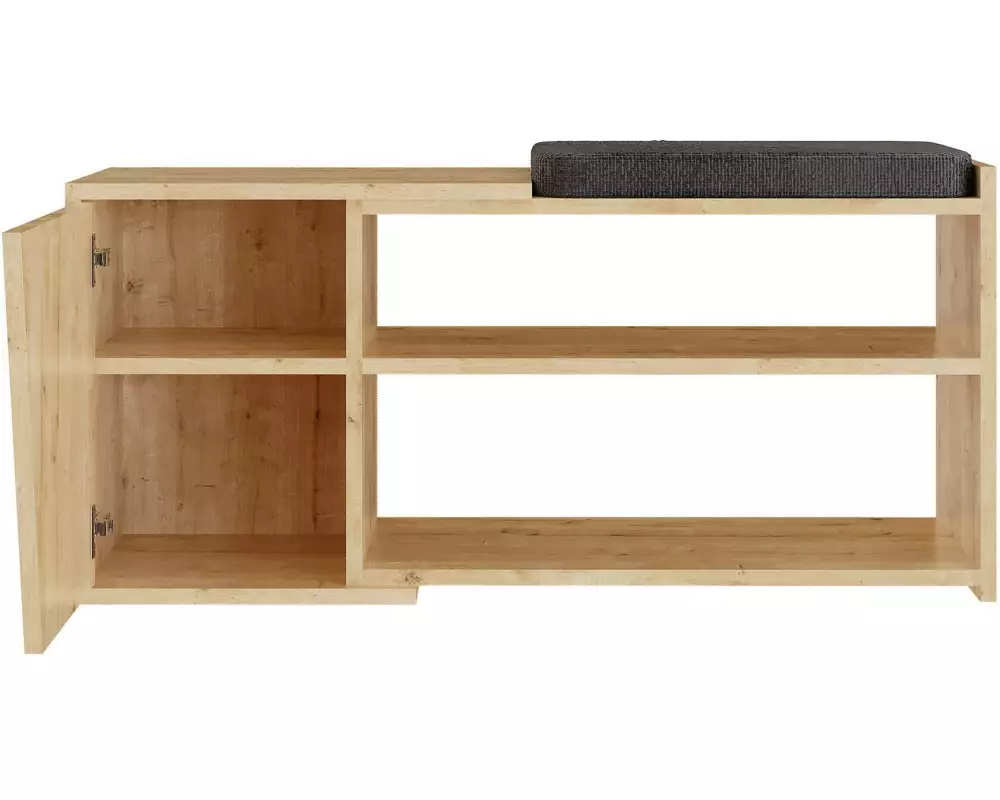 Woody Fashion Schuhregal Fiona 104 x 37 x 47 cm, Nature/Weiss