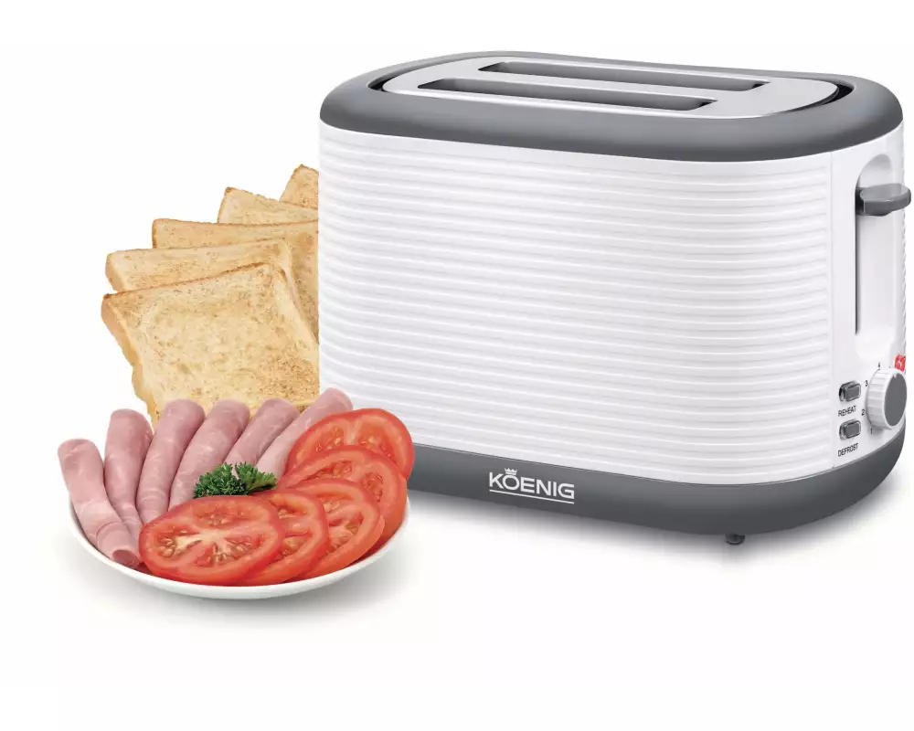 Koenig Toaster Stripes Weiss/Grau