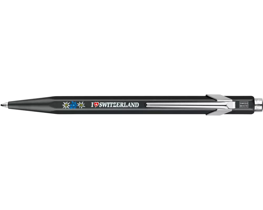 Caran d'Ache Kugelschreiber I love Switzerland Medium (M), Braun/Silber