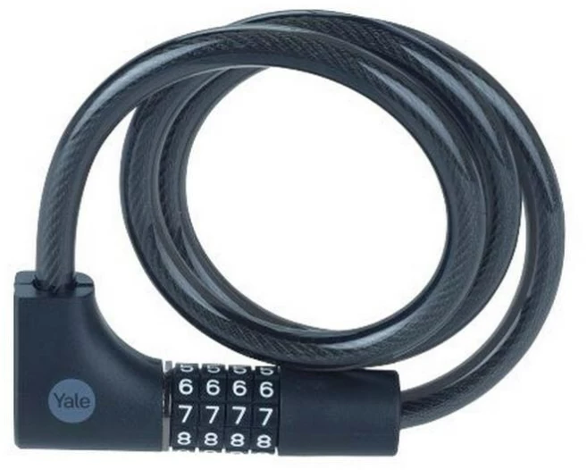 Yale Veloschloss YCC0 Spiralkabel, Zahlenschloss, 100 cm