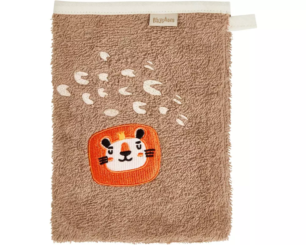 Playshoes Baby-Waschhandschuh Wildtiere Braun