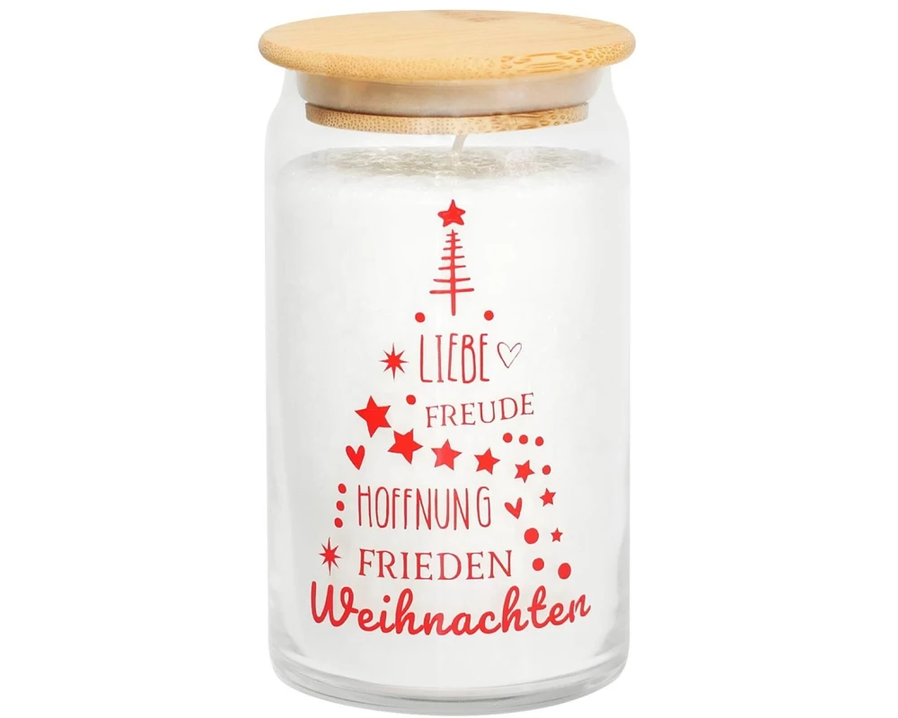 Candle Factory Kerze im Glas Weihnachten 12 x 7 cm