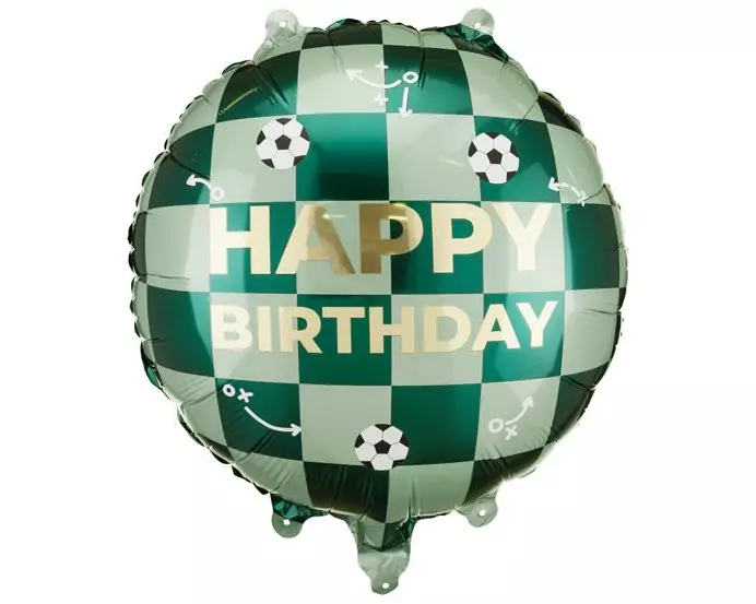 Partydeco Folienballon Happy Birthday, Grün, 35 x 35 cm, 1 Stück