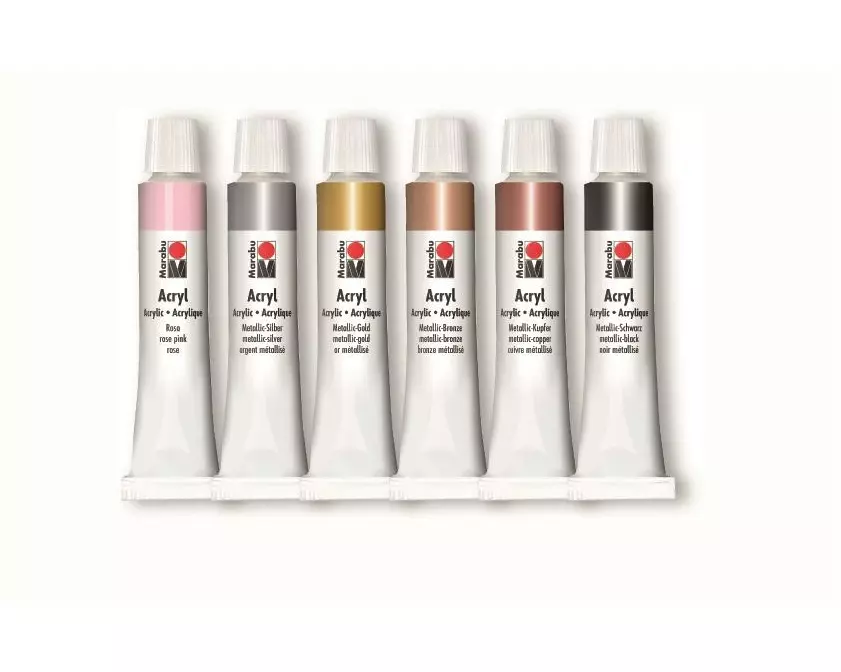 Marabu Acrylfarbe Shiny Classics 6 Farben à 12 ml