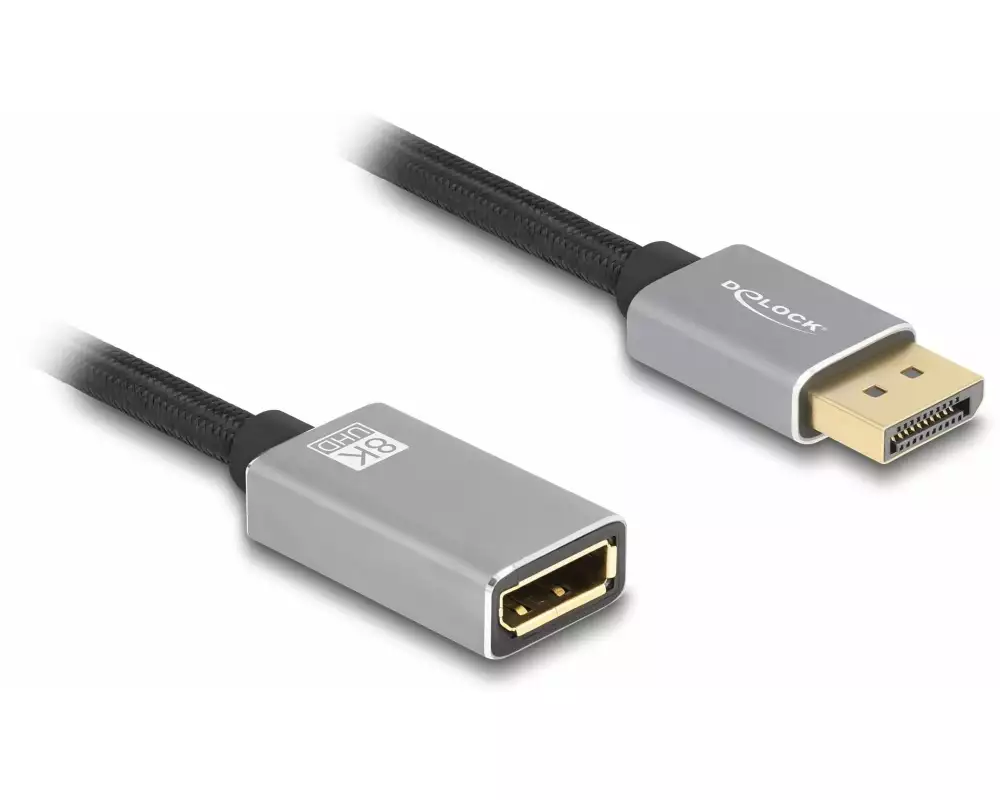 Delock Verlängerungskabel 8K 60 Hz DisplayPort - DisplayPort, 1 m