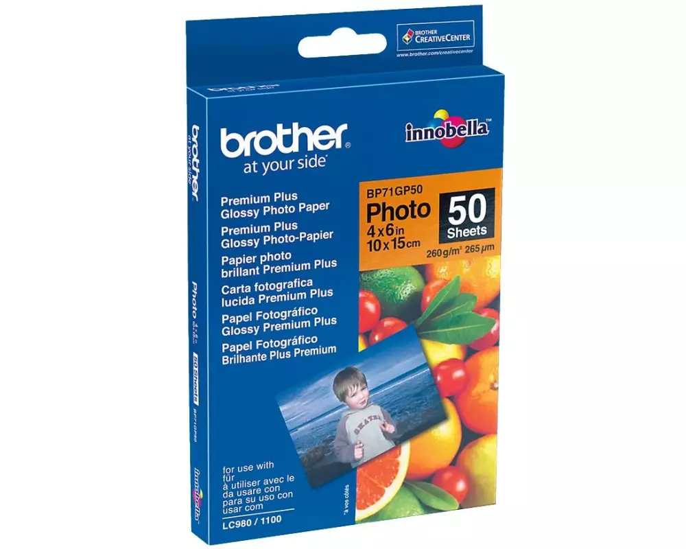 Brother Fotopapier 10 x 15 cm 260 g/m² 50 Stück