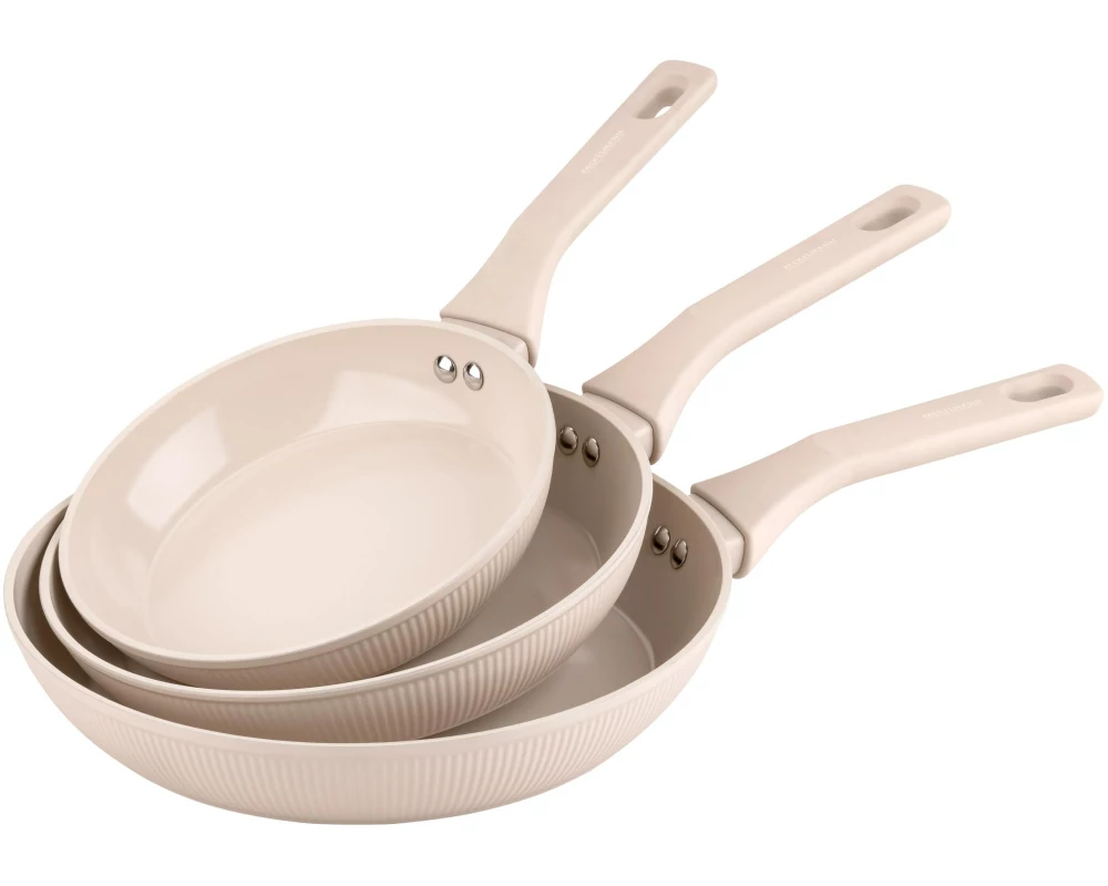 Fackelmann Pfannen-Set 20 / 24 / 28 cm, Beige