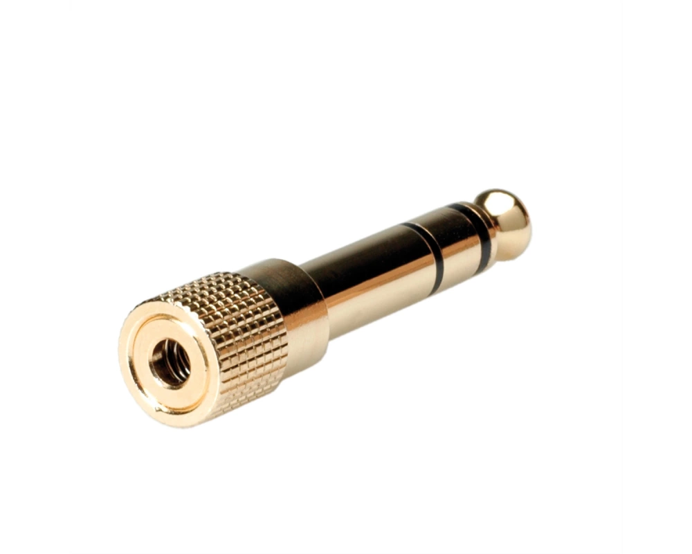 ROLINE GOLD Stereo Adapter 6,35 mm Stecker - 3,5 mm Buchse