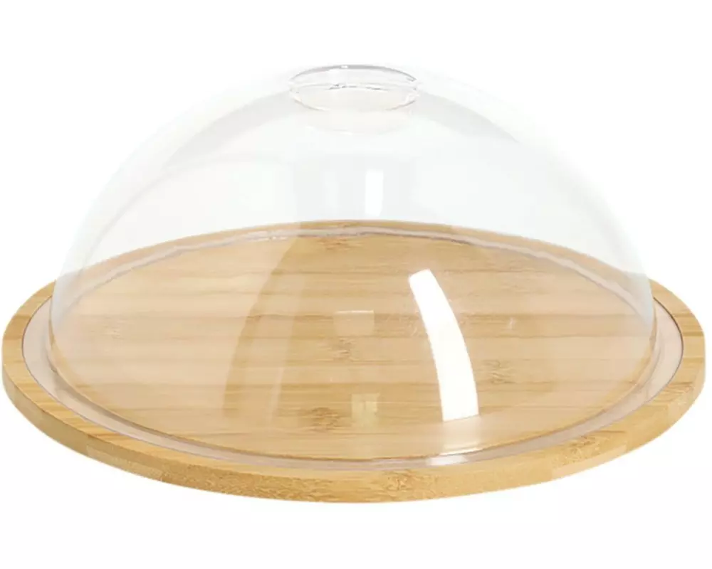 Zeller Present Käseglocke 23.5 x 10.5 cm, Bambus / Kunststoff