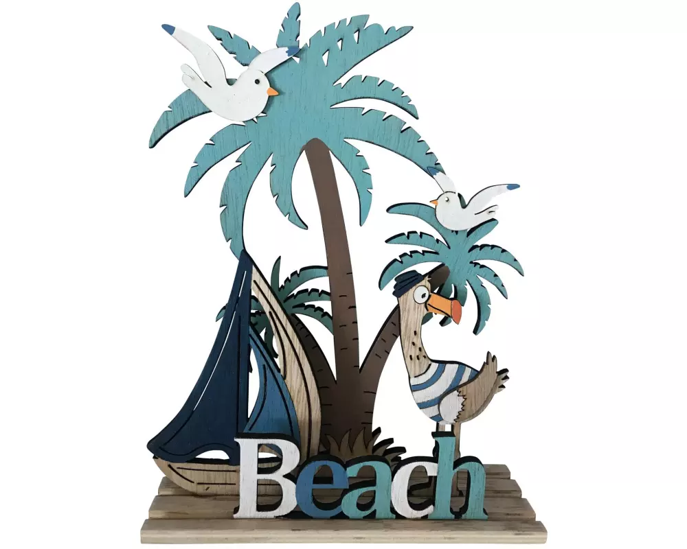 Dameco Aufsteller Maritim Beach Segelboot 23 cm