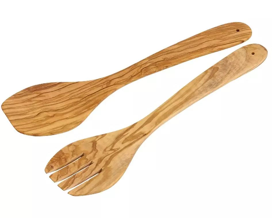 Kesper Salatbesteck Olivenholz Braun 30 cm