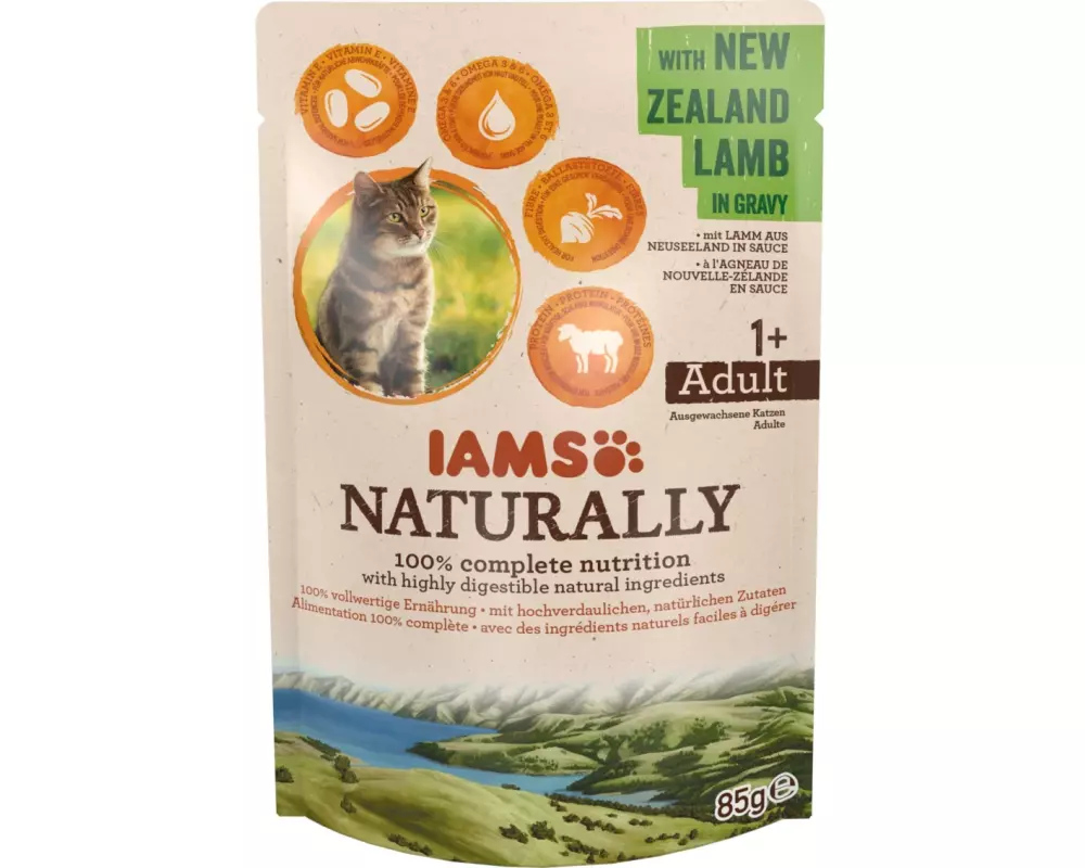 Iams Nassfutter Naturally Adult Lamm 85g in Sauce