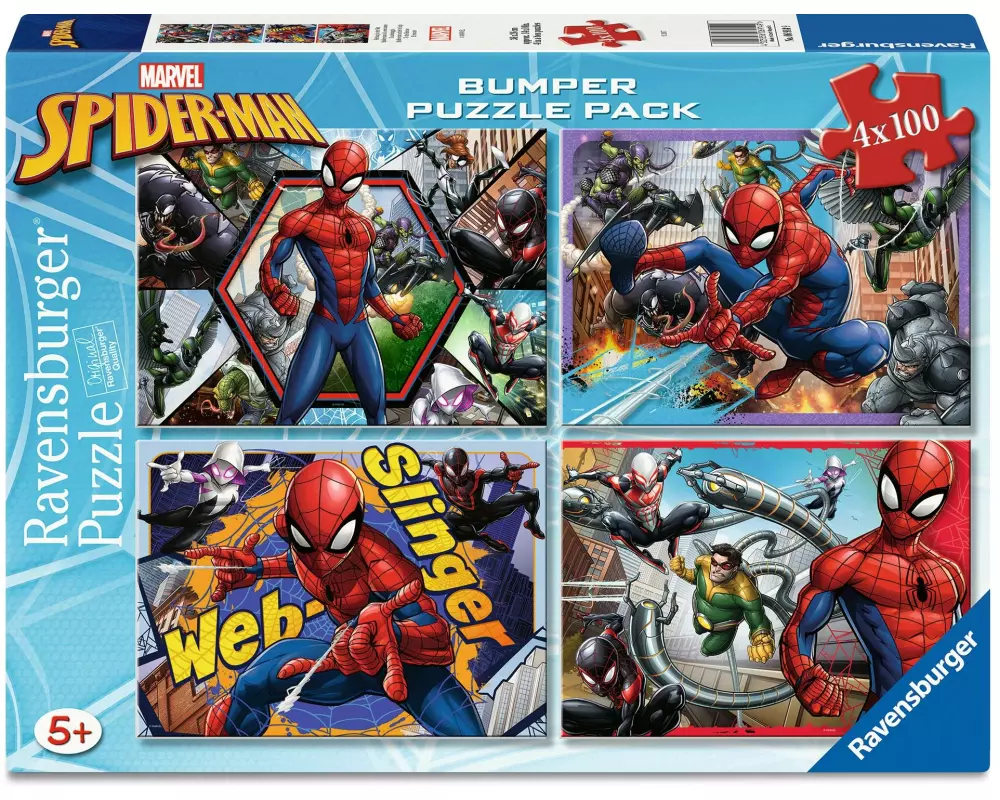 Ravensburger Puzzle Marvel Spider-Man 4 x 100 Teile