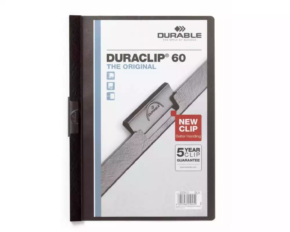 DURABLE Klemmhefter Duraclip 60 A4, Schwarz