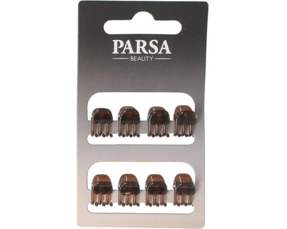 Parsa Beauty Haarklemme klein Braun 8 Stück