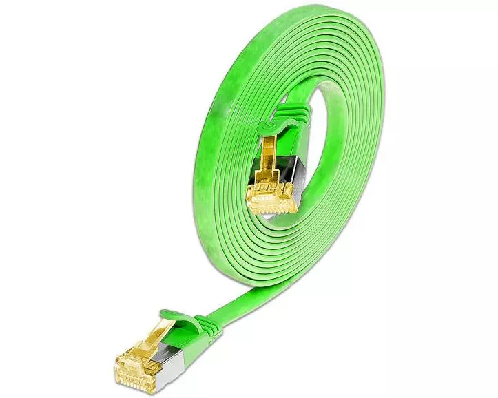SLIM Slimpatchkabel Cat 6A, U/FTP, 0.5 m, Grün
