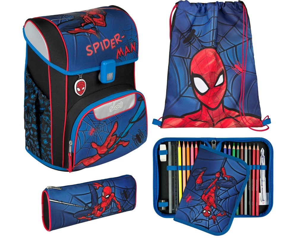 SCOOLI Schulthek-Set EasyStart SPCR8256 Spider-Man 5-teilig