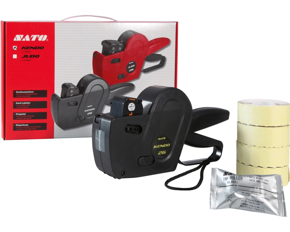 SATO Preisauszeichner KENDO 26 03099 Starter Set, 6 Ziffern 26x12mm