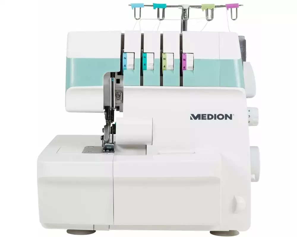 Medion Nähmaschine Life Overlock SO90 Weiss/Türkis