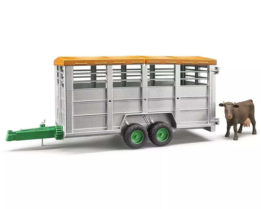 Bruder Spielwaren Auflieger Viehanhänger mit 1 Kuh