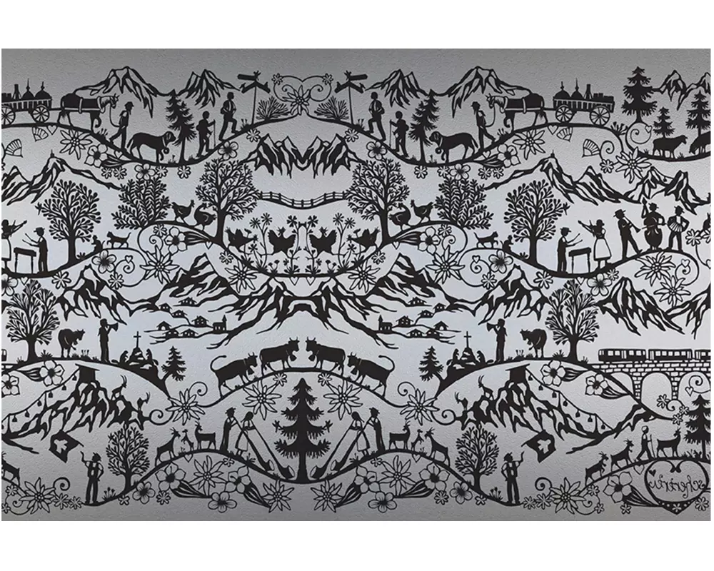 Hubatka Fensterfolie Swissness 46 x 150 cm, Schwarz