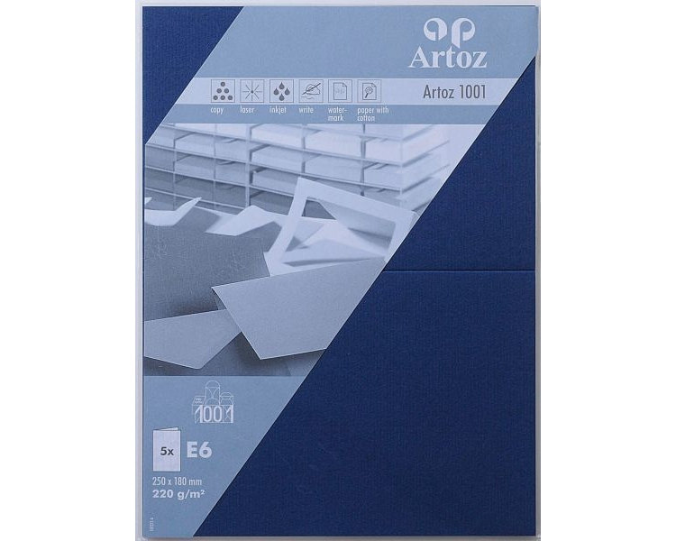 ARTOZ Karten 1001 E6 107372264 220g, classic blau 5 Blatt