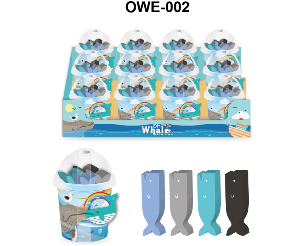 ROOST Radiergummi OWE-002 On Whale 4 Stk.