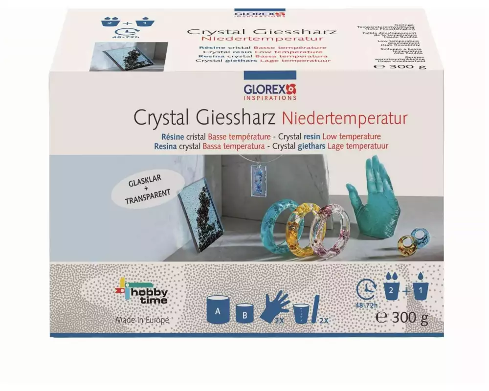 Glorex Giessharz Crystal Niedertemperatur 300g