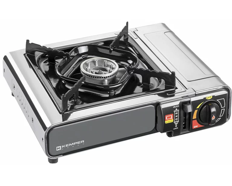 KEMPER Camping Gaskocher Edelstahlt XTRA Smart