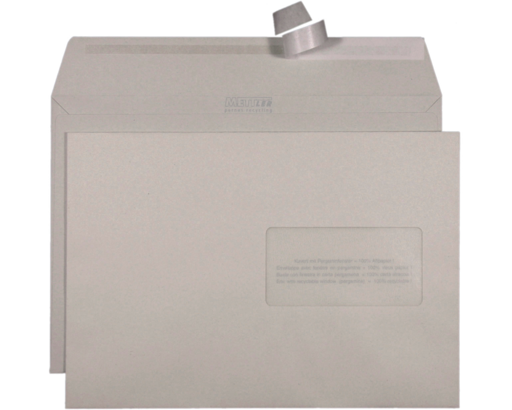 METTLER Couvert Fenster rechts B5 8094-1R 100g, recycling 500 Stk.