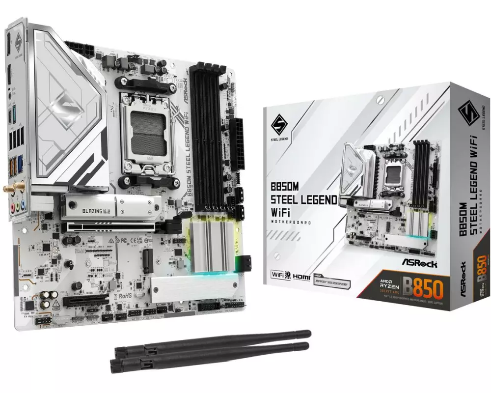 ASRock Mainboard B850M Steel Legend WiFi