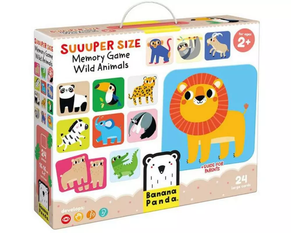 Banana Panda Memo-Spiel Suuuper Size Wild Animals Pappe 30 Teile
