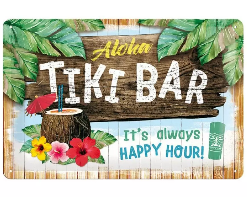 Nostalgic Art Schild Tiki Bar 20 x 30 cm, Metall