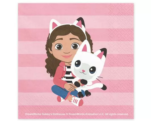 Partydeco Papierservietten Gabbys Dollhouse 33 cm x 33 cm, 20 Stück