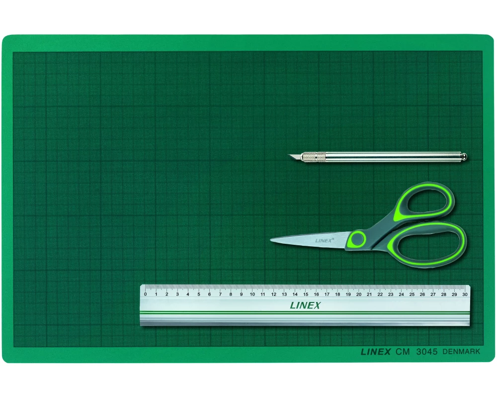LINEX Schneidematte 400111887 A3, grün, 4-teilig