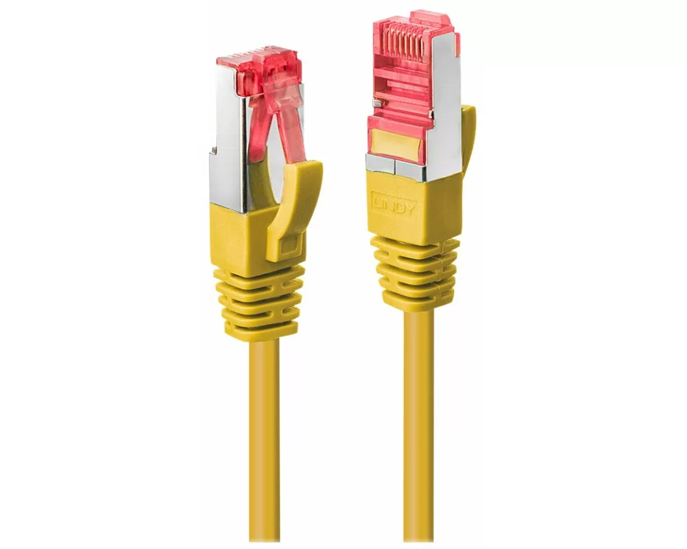 LINDY Patch Cable, Cat6, S/FTP, RJ45-RJ45, 10m, yellow